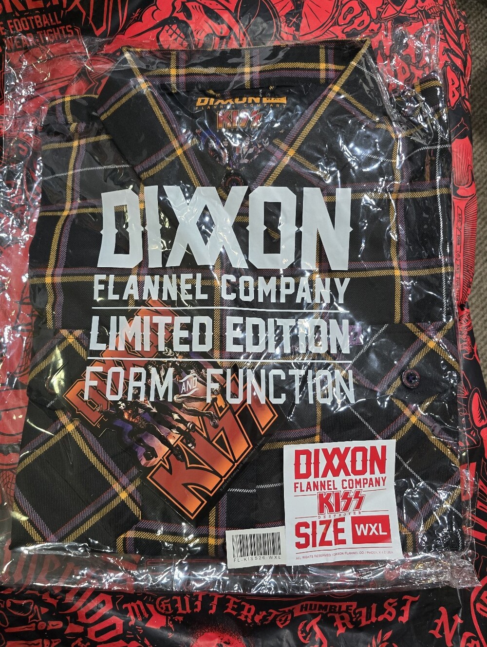 DIXXON Black Plaid Button-Down Shirt with Yellow & Purple Accents